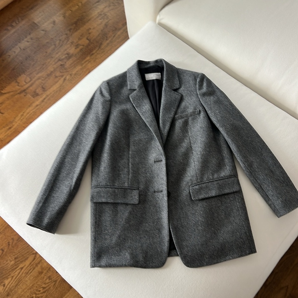 Everlane Wool Blend Herring Bone Jacket